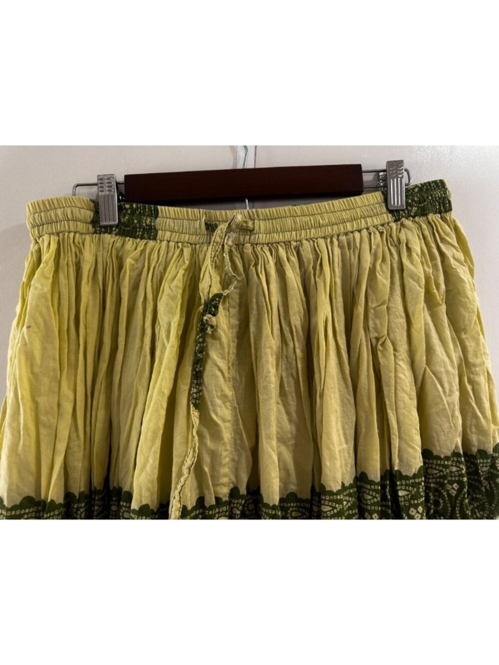 Veranesi Long Maxi Skirt & Top Set Large Green Pleated Flowy Floral Boho Gypsy - Picture 10 of 16